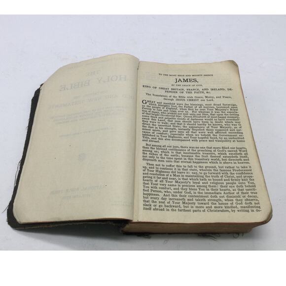 Antique Bible English Old and New Self Pronouncing Edition KJ version - Picture 5 of 9